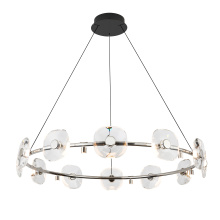 Golden 5028-12 CH - Ziva by Golden Lighting Celestia 12-light Integrated LED Chandelier in Chrome